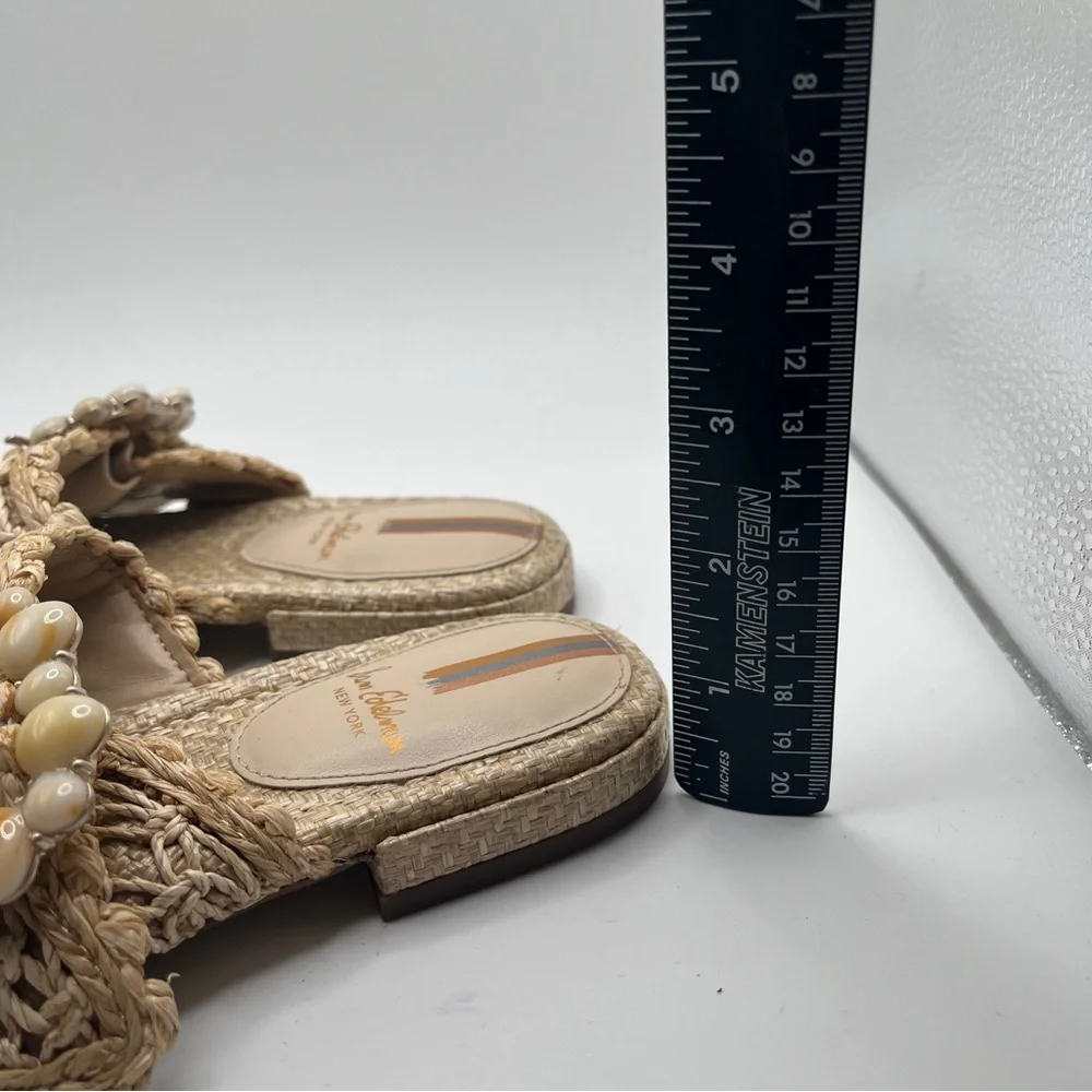 NWOB Sam Edelman Women's Elisa Slide Sandal size 5.5 woven straw vacation - Picture 3 of 9